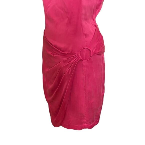 Pink Brushed Silk wrap effect sleeveless dress - Mary Jo Bruno Size 8 - Picture 5 of 15